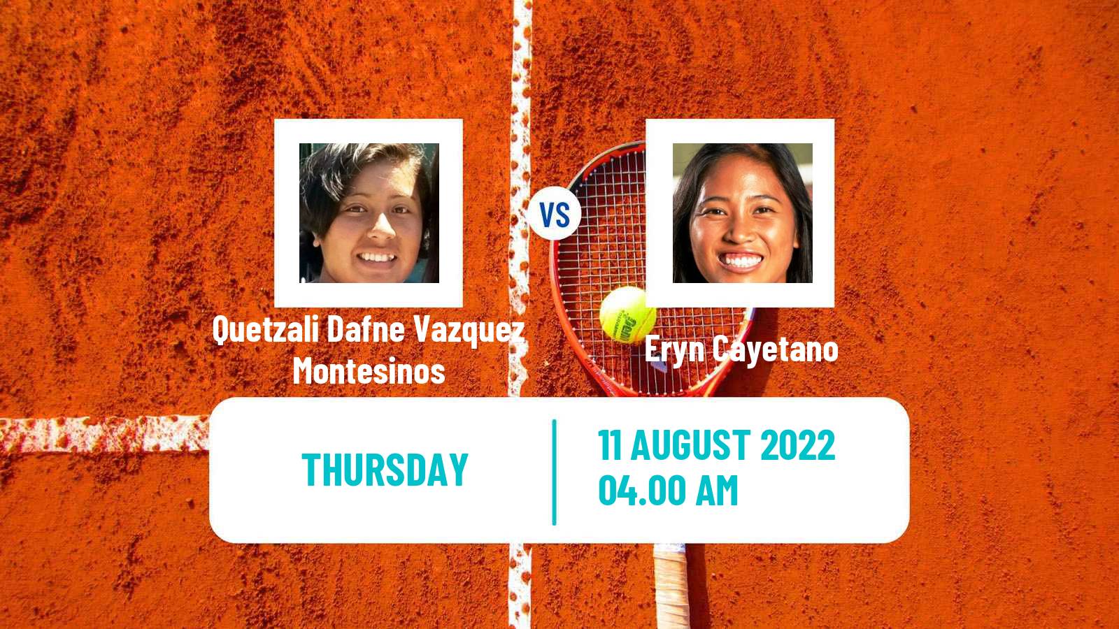 Tennis ITF Tournaments Quetzali Dafne Vazquez Montesinos - Eryn Cayetano