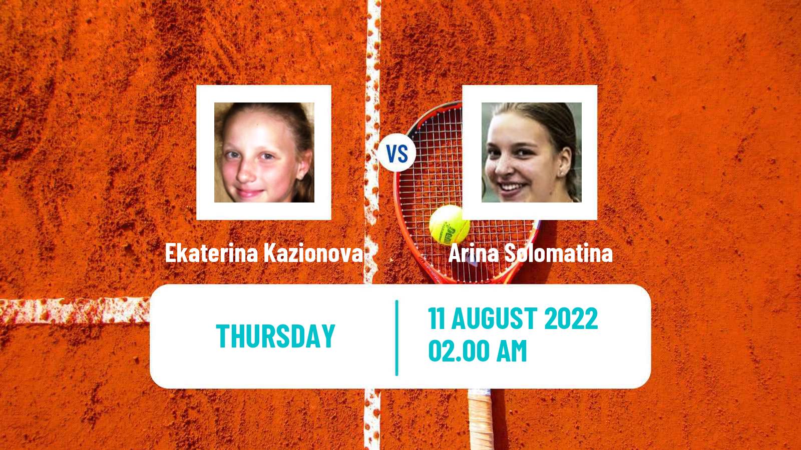 Tennis ITF Tournaments Ekaterina Kazionova - Arina Solomatina