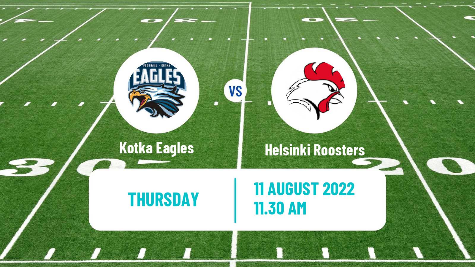 American football Finnish Vaahteraliiga Kotka Eagles - Helsinki Roosters