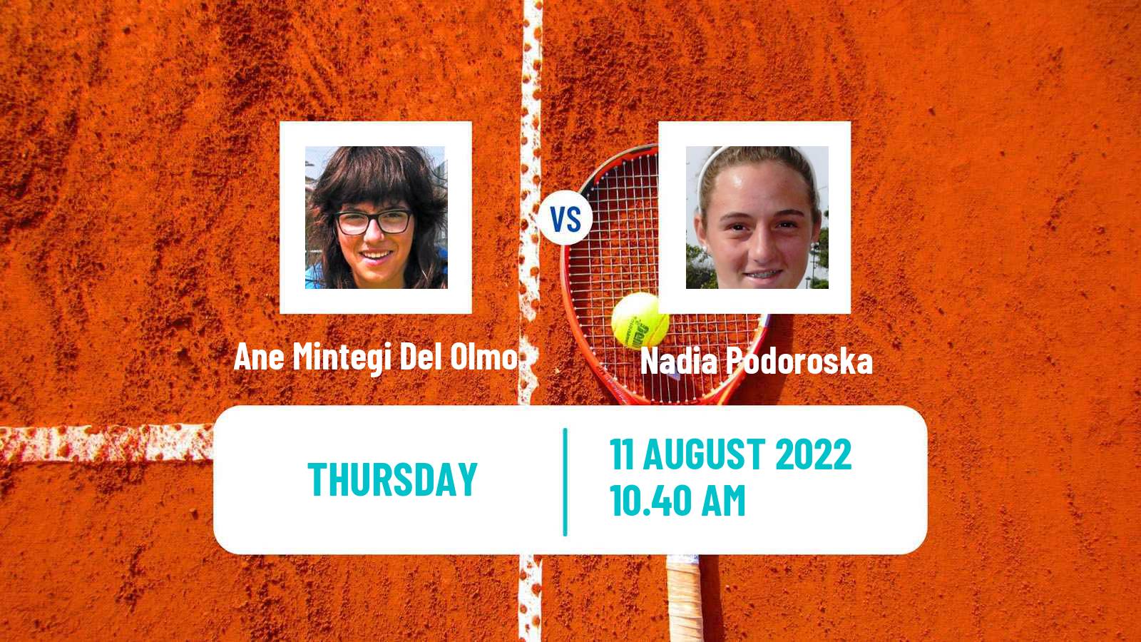 Tennis ITF Tournaments Ane Mintegi Del Olmo - Nadia Podoroska