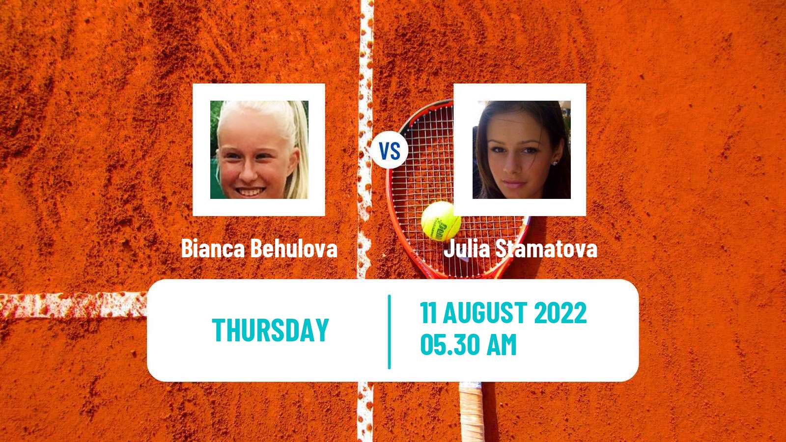 Tennis ITF Tournaments Bianca Behulova - Julia Stamatova