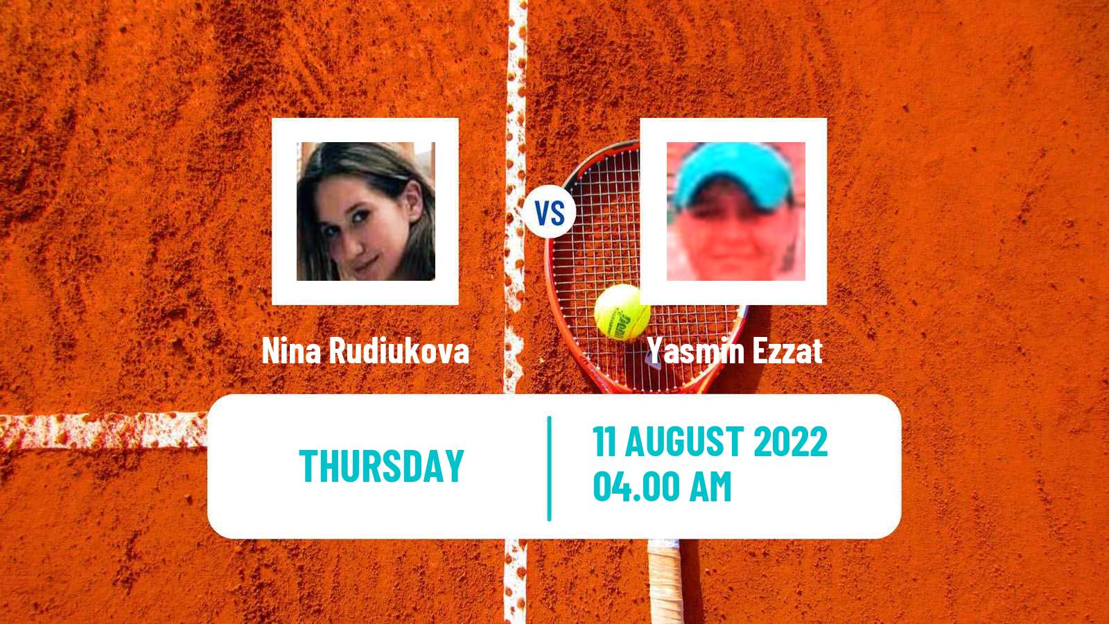 Tennis ITF Tournaments Nina Rudiukova - Yasmin Ezzat