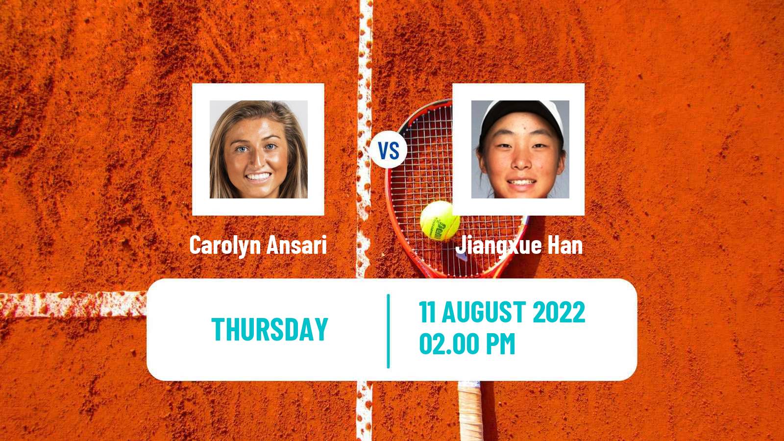 Tennis ITF Tournaments Carolyn Ansari - Jiangxue Han