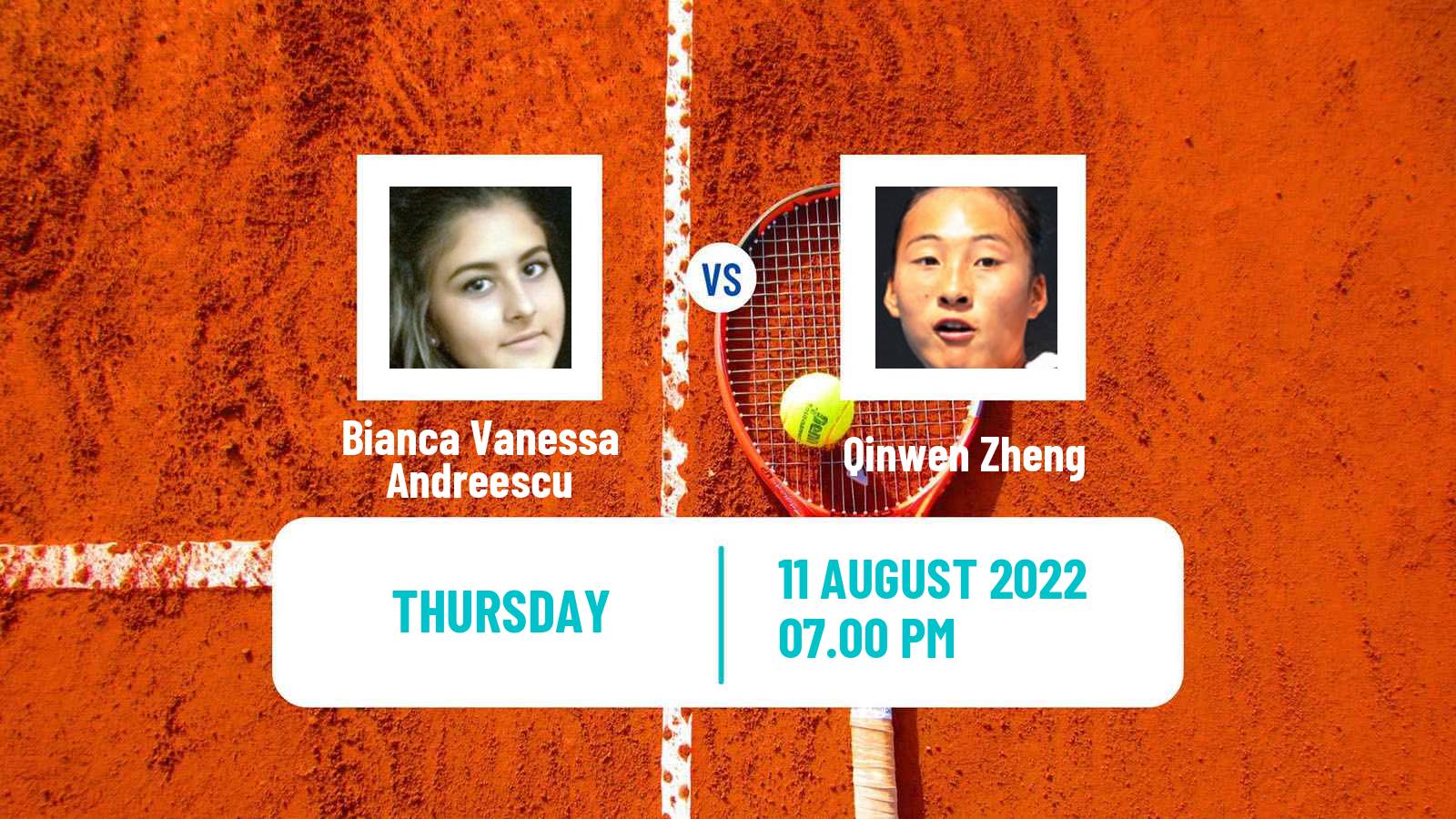 Tennis WTA Toronto Bianca Vanessa Andreescu - Qinwen Zheng