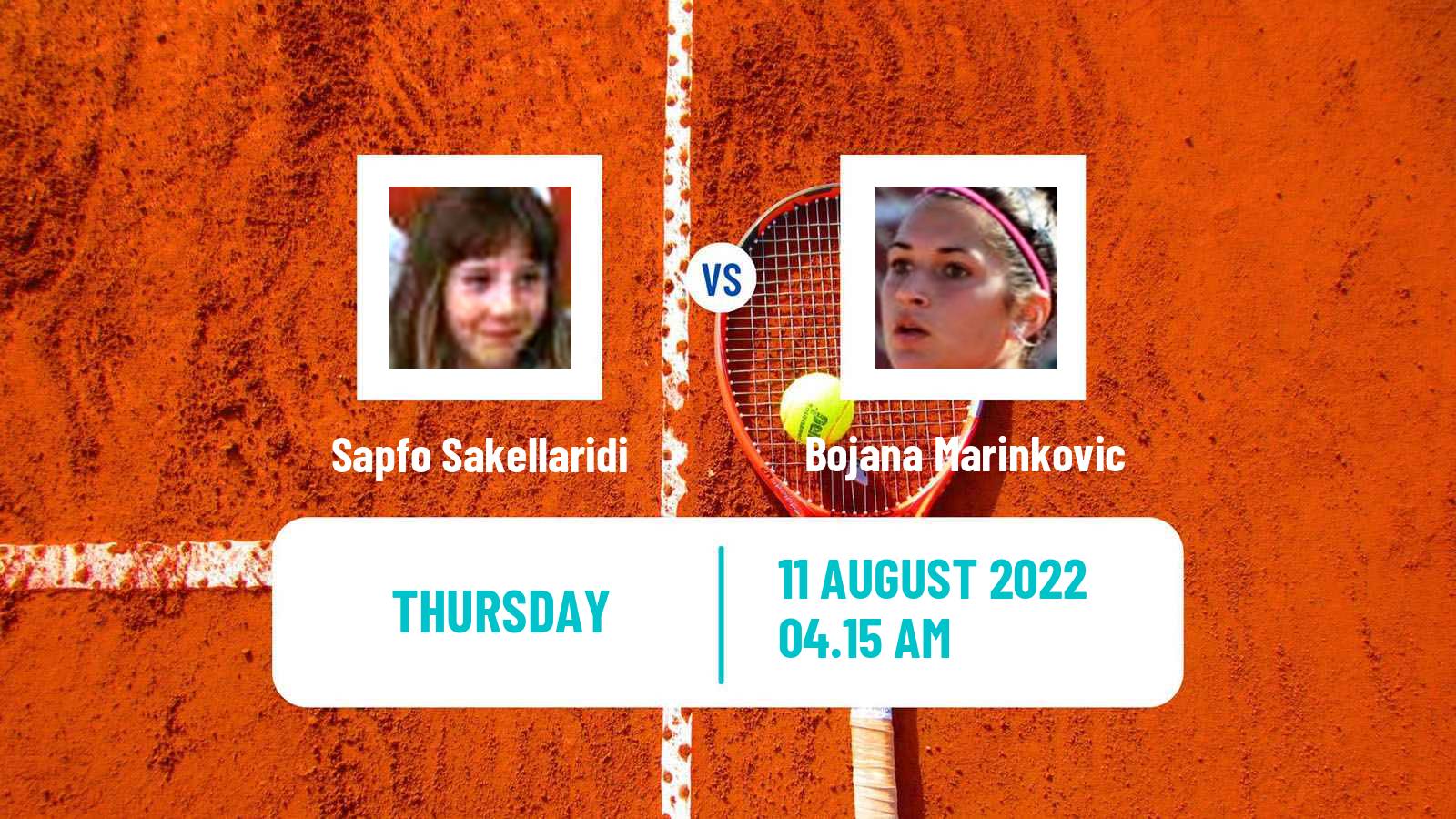 Tennis ITF Tournaments Sapfo Sakellaridi - Bojana Marinkovic