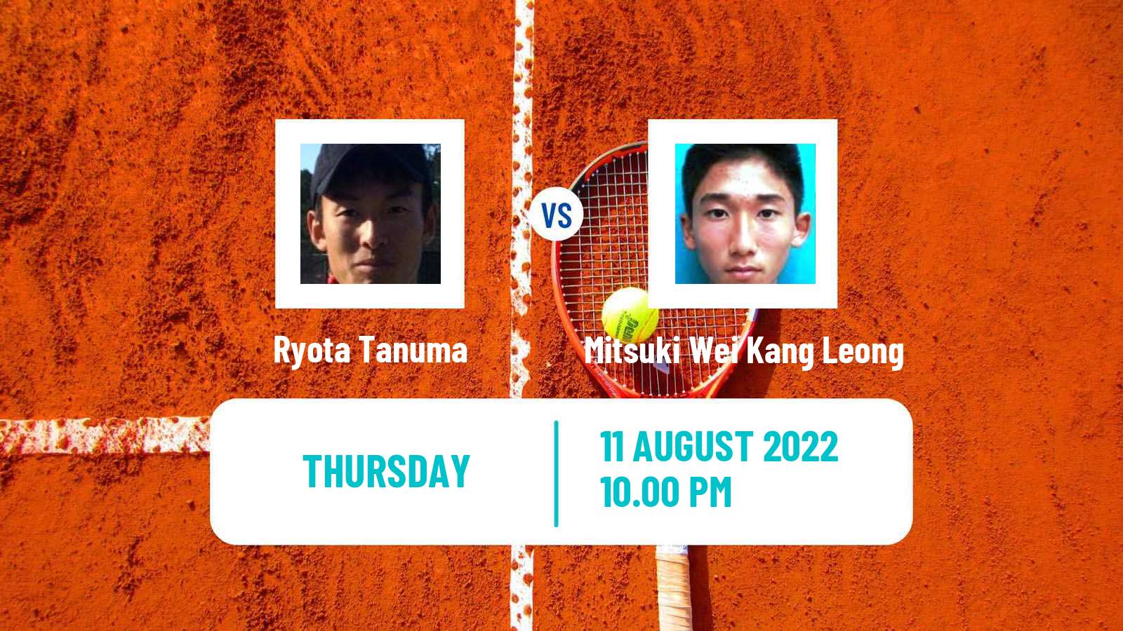 Tennis ITF Tournaments Ryota Tanuma - Mitsuki Wei Kang Leong