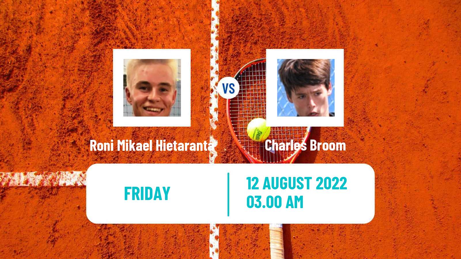 Tennis ITF Tournaments Roni Mikael Hietaranta - Charles Broom