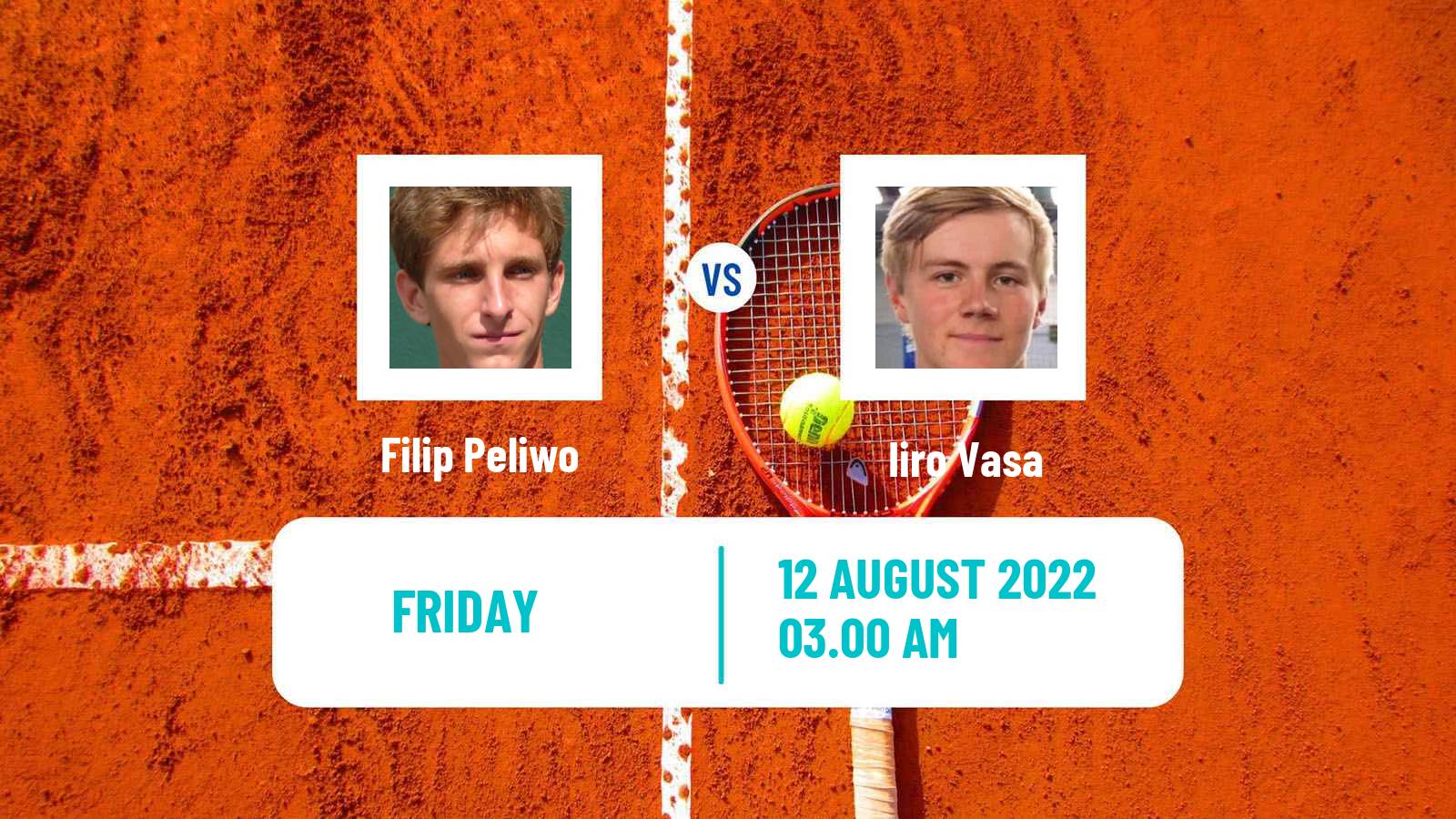 Tennis ITF Tournaments Filip Peliwo - Iiro Vasa