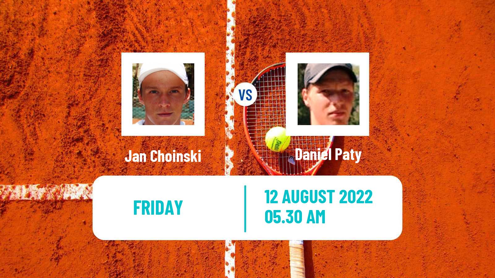 Tennis ITF Tournaments Jan Choinski - Daniel Paty