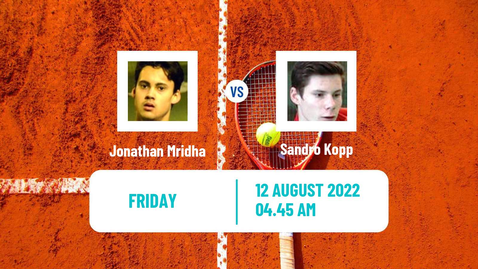 Tennis ITF Tournaments Jonathan Mridha - Sandro Kopp