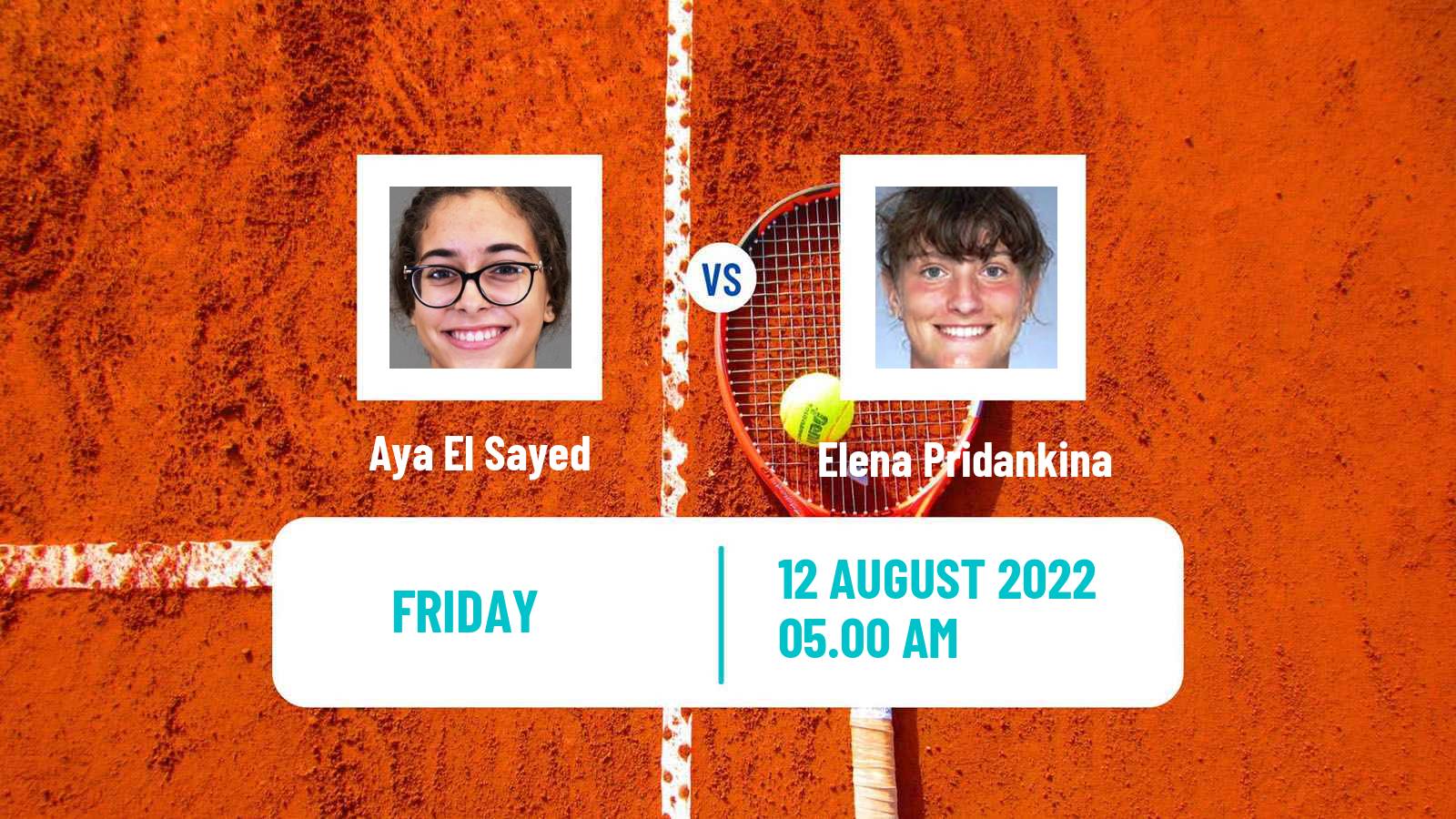 Tennis ITF Tournaments Aya El Sayed - Elena Pridankina