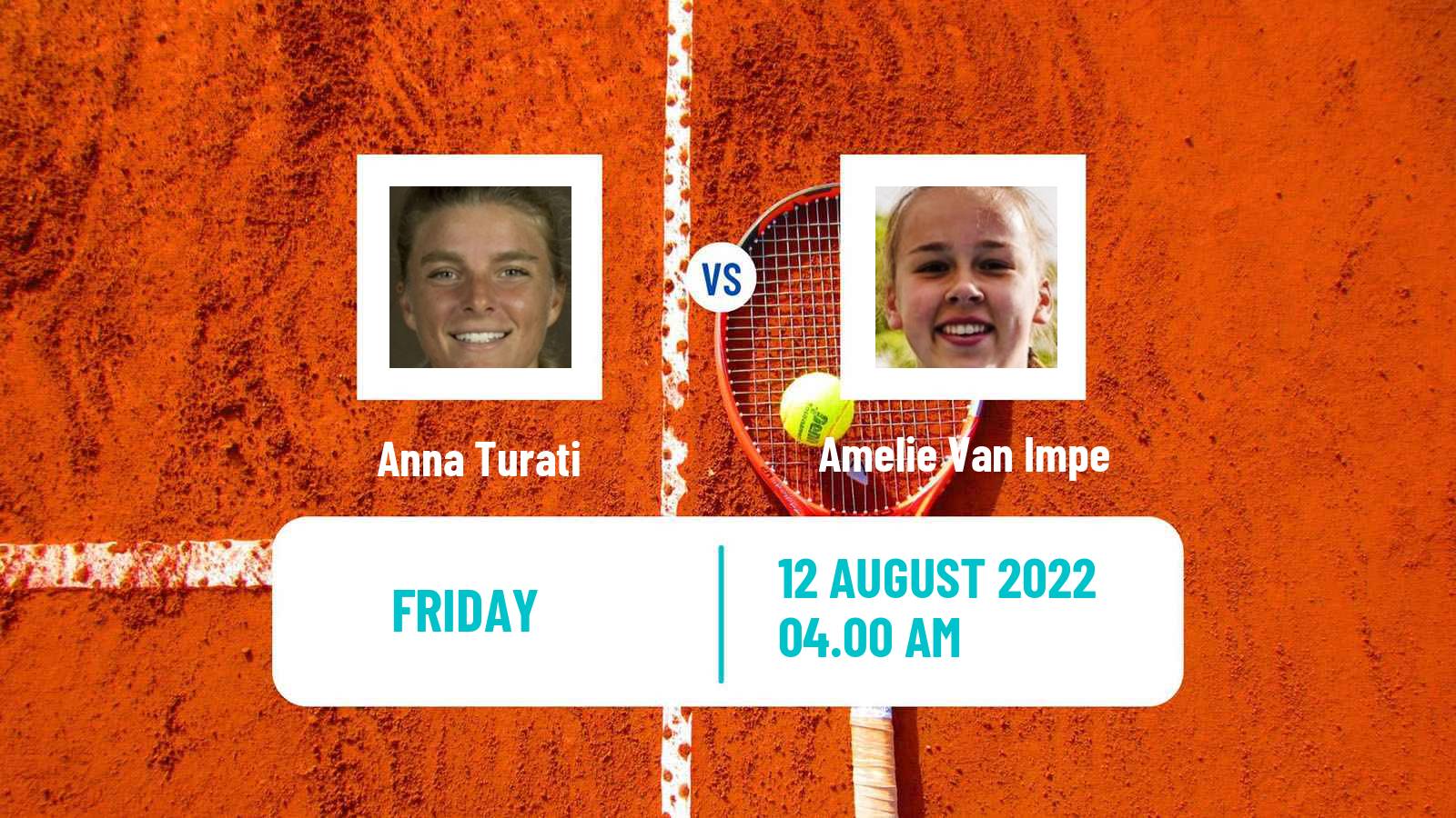 Tennis ITF Tournaments Anna Turati - Amelie Van Impe