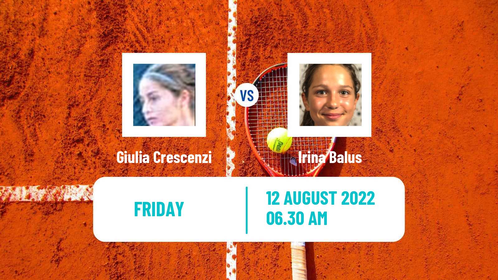 Tennis ITF Tournaments Giulia Crescenzi - Irina Balus