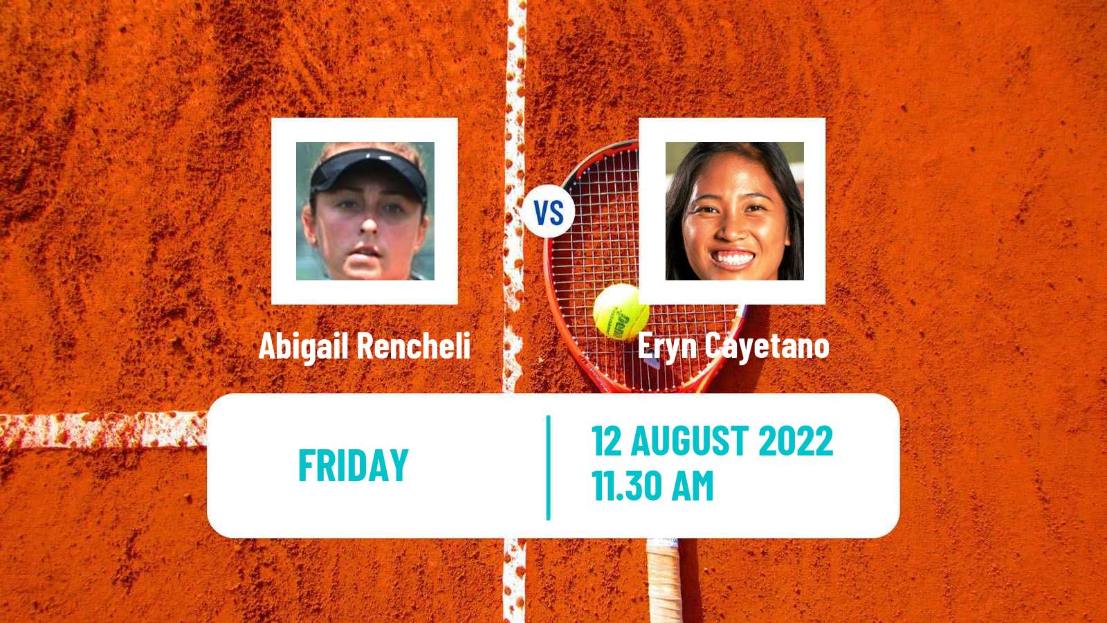 Tennis ITF Tournaments Abigail Rencheli - Eryn Cayetano