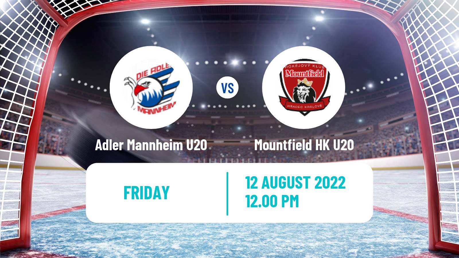 Hockey Club Friendly Ice Hockey Adler Mannheim U20 - Mountfield HK U20