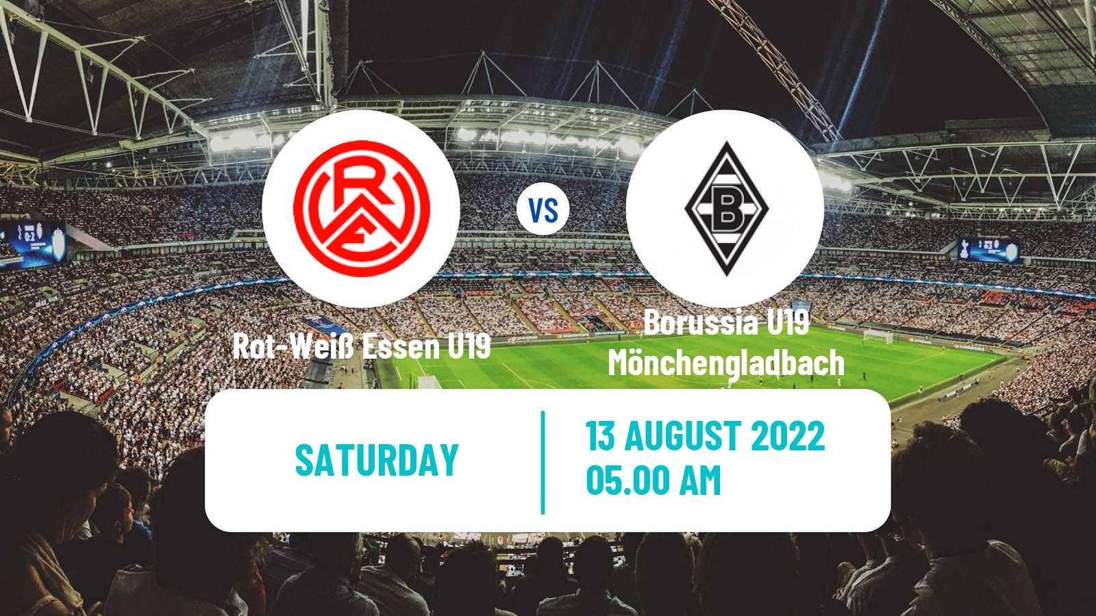 Soccer German Junioren Bundesliga West Rot-Weiß Essen U19 - Borussia U19 Mönchengladbach