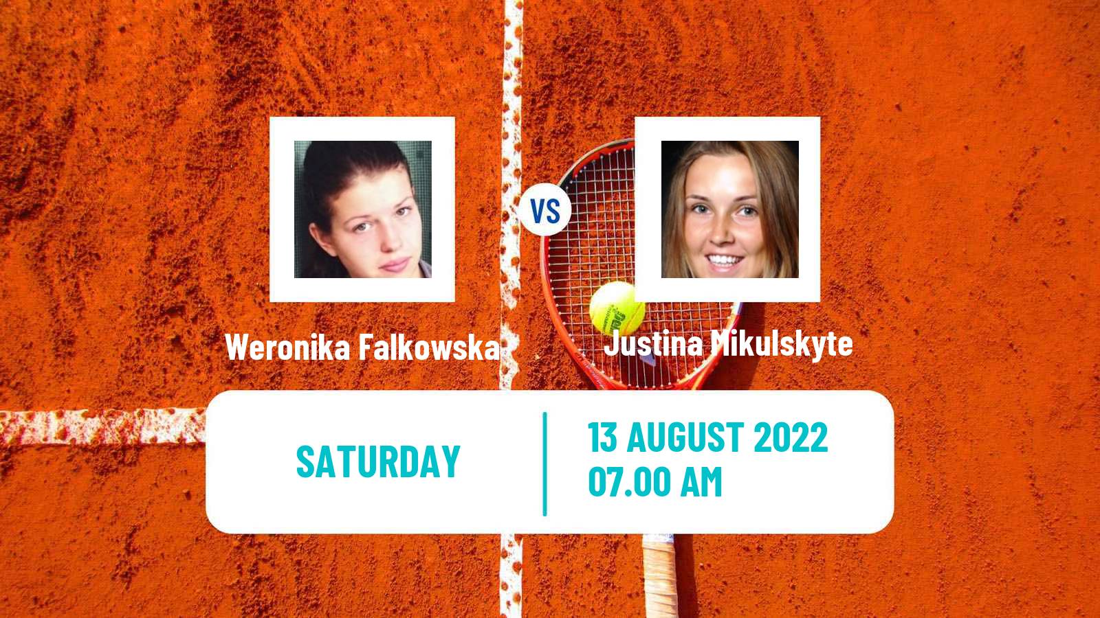 Tennis ITF Tournaments Weronika Falkowska - Justina Mikulskyte