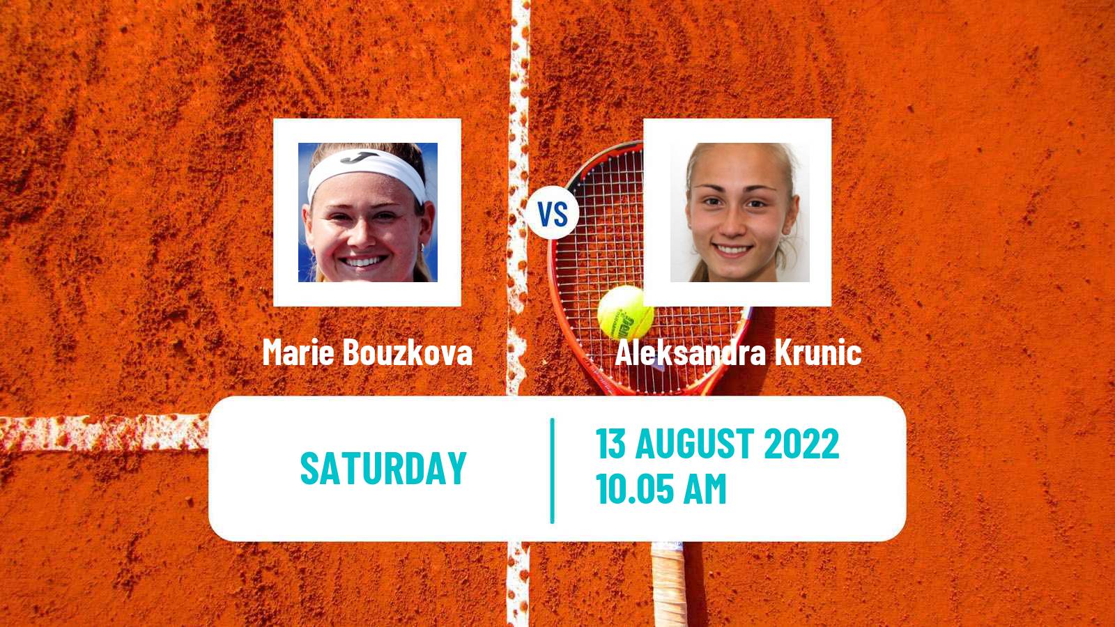 Tennis WTA Cincinnati Marie Bouzkova - Aleksandra Krunic