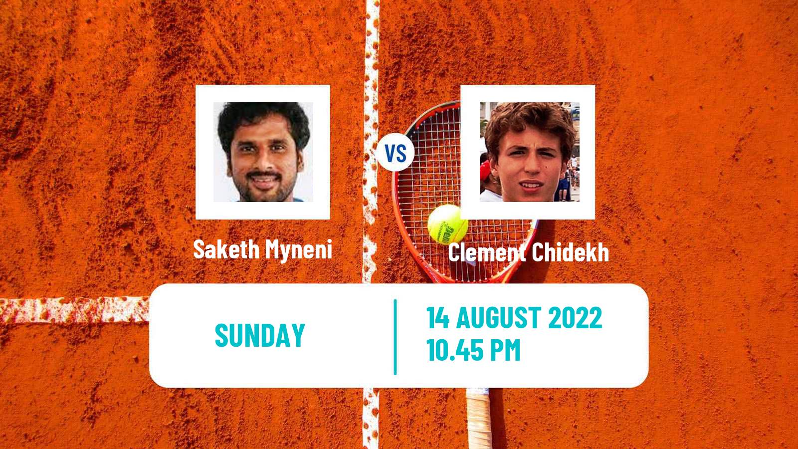 Tennis ATP Challenger Saketh Myneni - Clement Chidekh