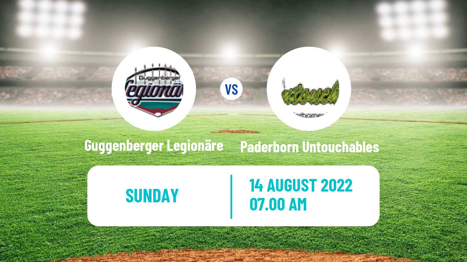 Baseball German Bundesliga Baseball Guggenberger Legionäre - Paderborn Untouchables