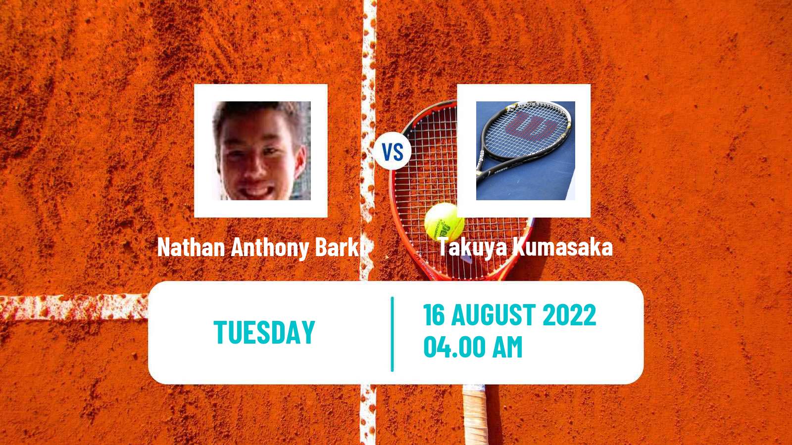 Tennis ITF Tournaments Nathan Anthony Barki - Takuya Kumasaka