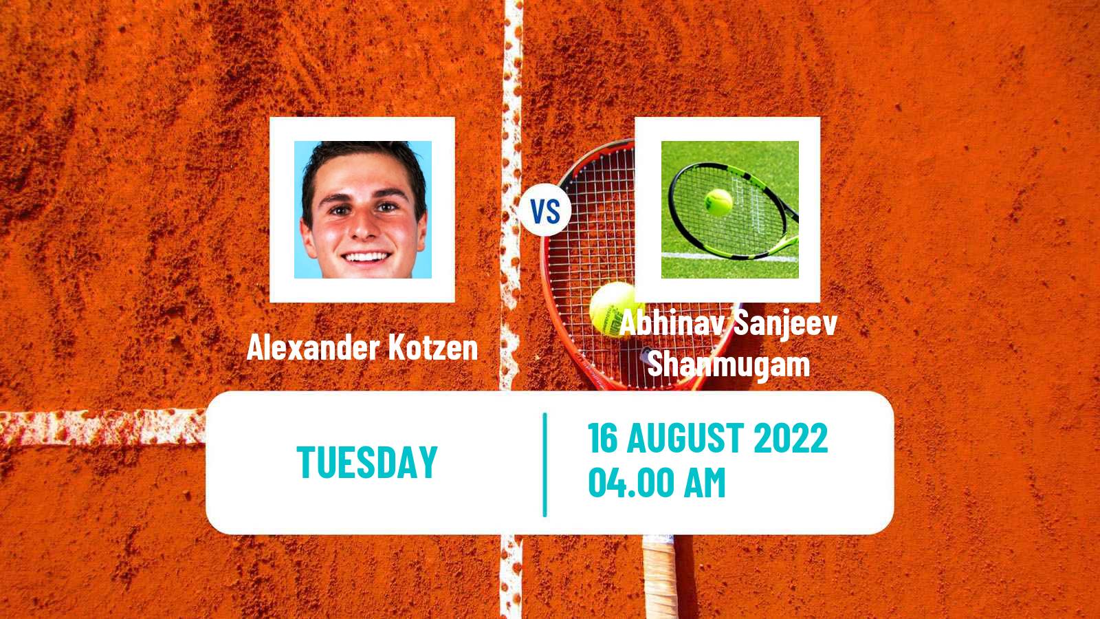 Tennis ITF Tournaments Alexander Kotzen - Abhinav Sanjeev Shanmugam