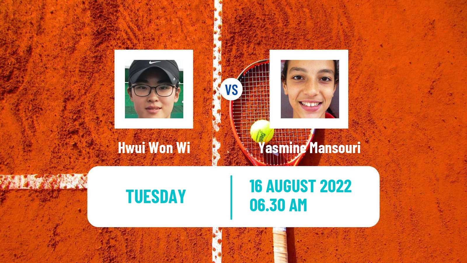 Tennis ITF Tournaments Hwui Won Wi - Yasmine Mansouri