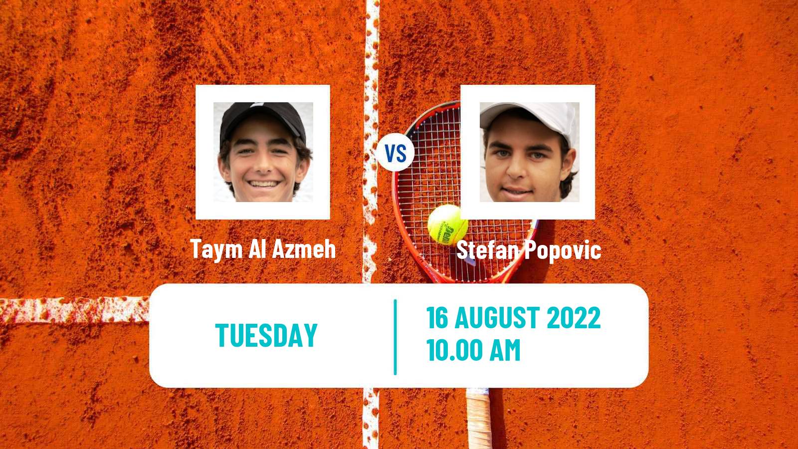 Tennis ITF Tournaments Taym Al Azmeh - Stefan Popovic