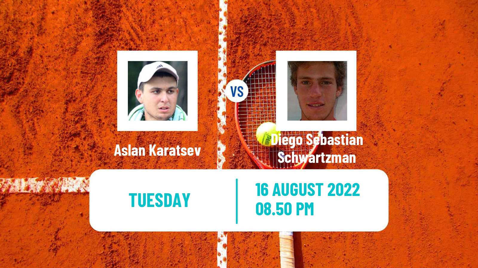 Tennis ATP Cincinnati Aslan Karatsev - Diego Sebastian Schwartzman