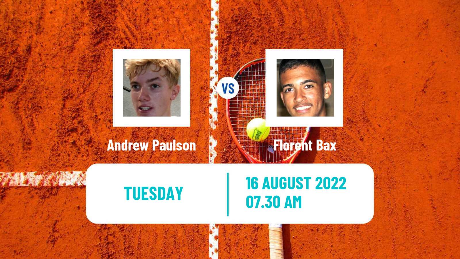 Tennis ITF Tournaments Andrew Paulson - Florent Bax