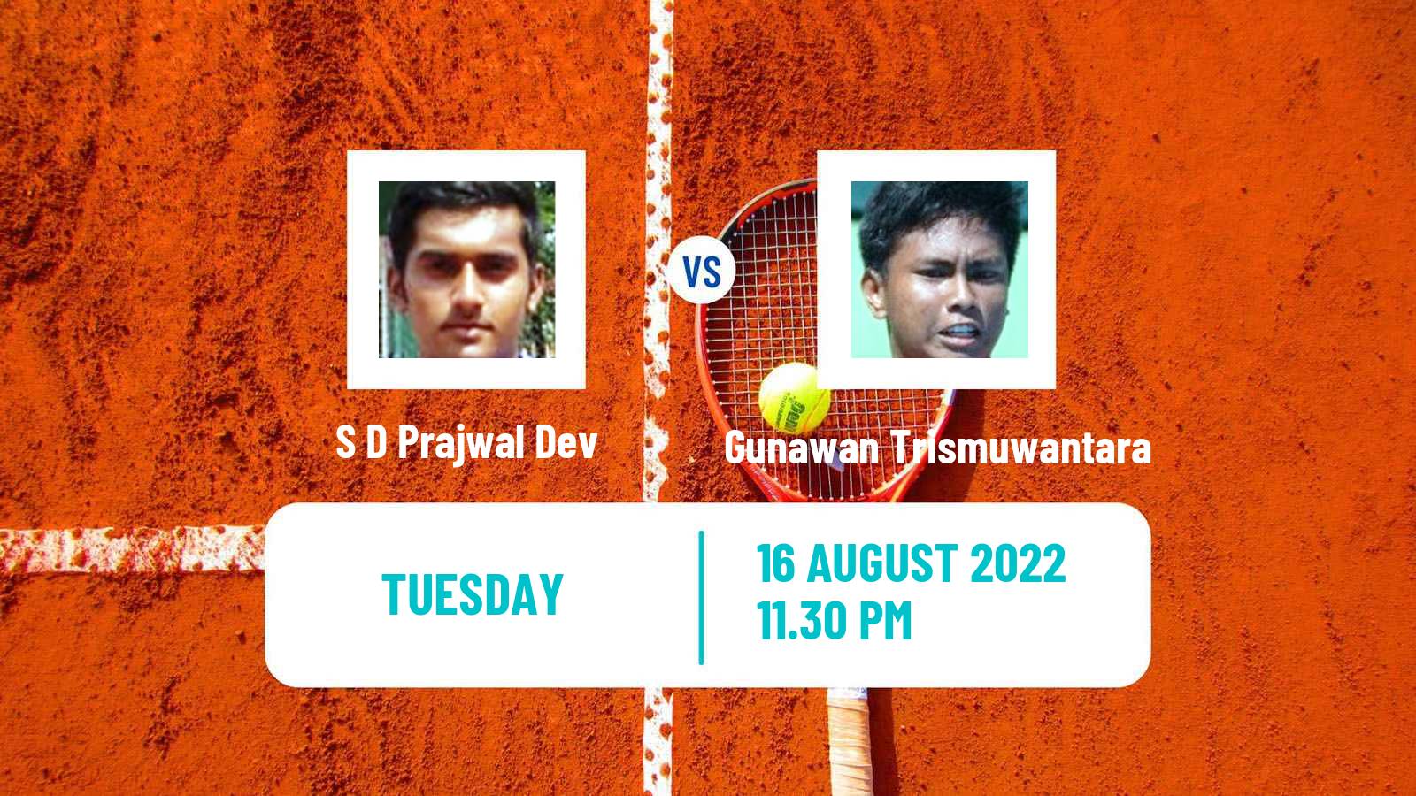 Tennis ITF Tournaments S D Prajwal Dev - Gunawan Trismuwantara