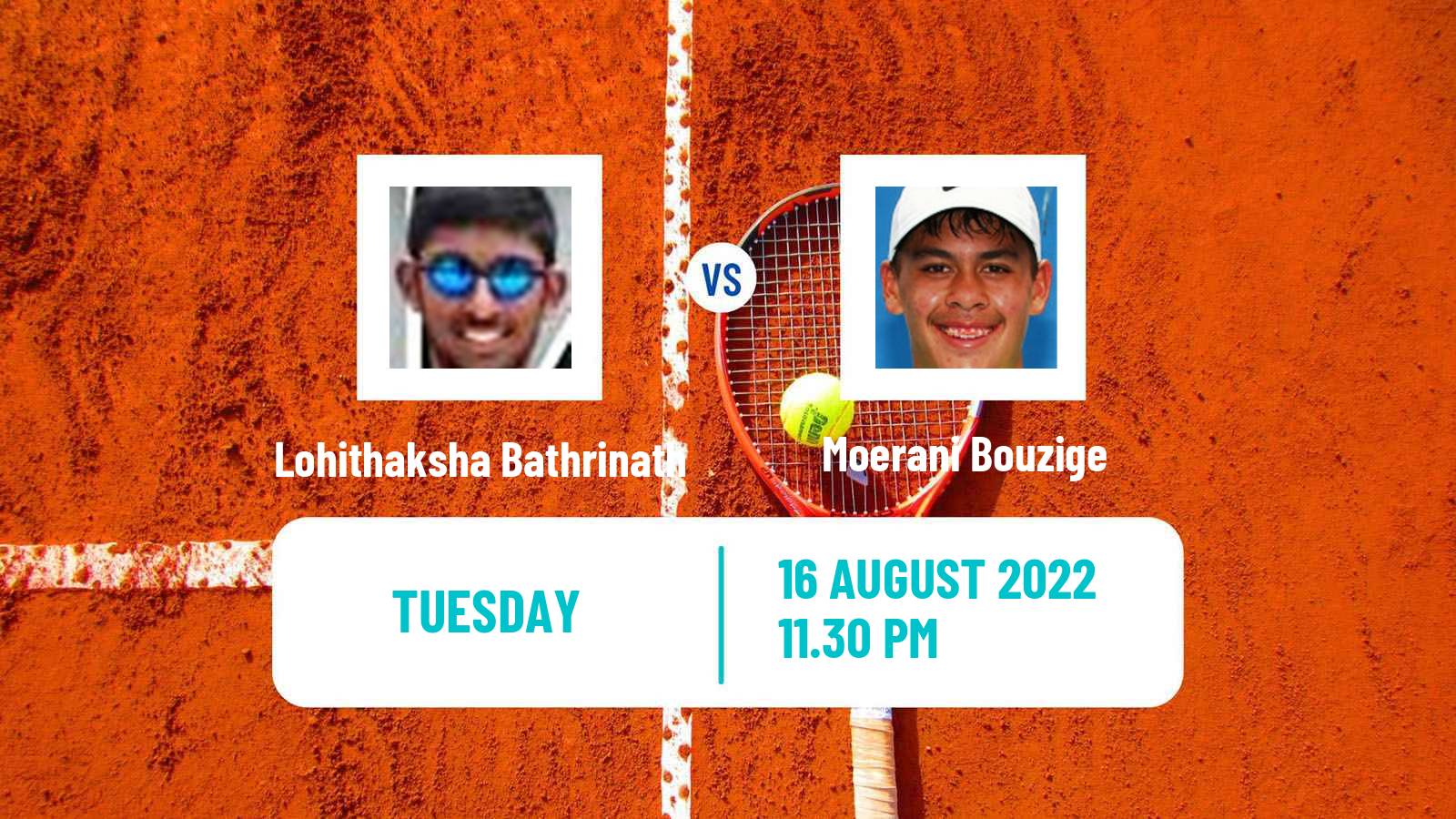 Tennis ITF Tournaments Lohithaksha Bathrinath - Moerani Bouzige