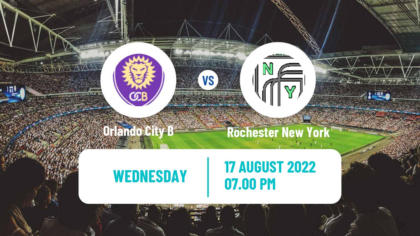 Soccer MLS Next Pro Orlando City B - Rochester New York