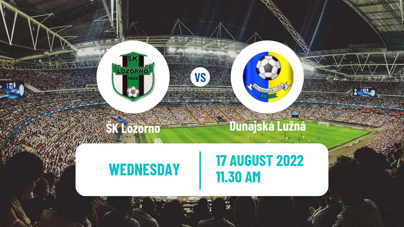 Soccer Slovak Cup Lozorno - Dunajská Lužná