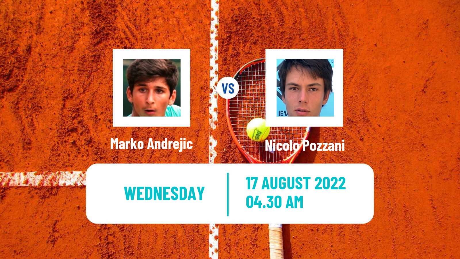 Tennis ITF Tournaments Marko Andrejic - Nicolo Pozzani