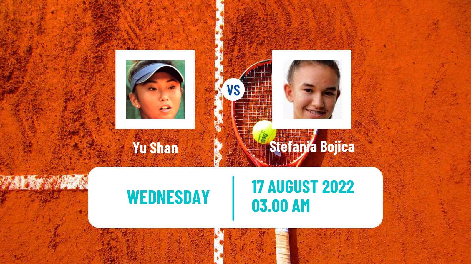 Tennis ITF Tournaments Yu Shan - Stefania Bojica