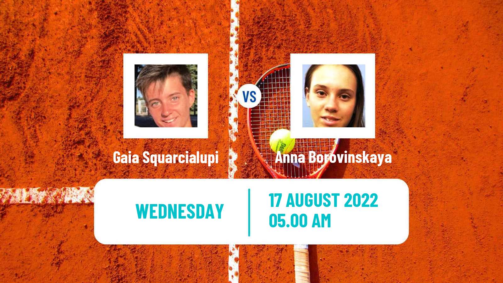 Tennis ITF Tournaments Gaia Squarcialupi - Anna Borovinskaya