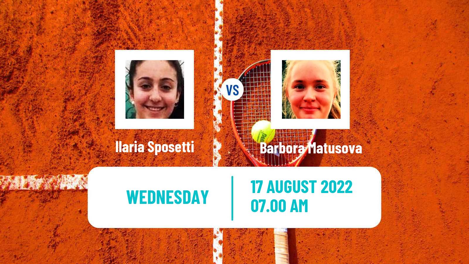 Tennis ITF Tournaments Ilaria Sposetti - Barbora Matusova