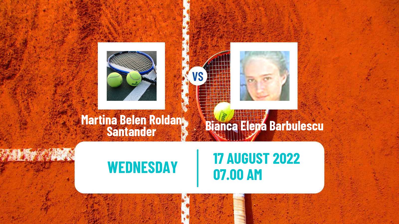 Tennis ITF Tournaments Martina Belen Roldan Santander - Bianca Elena Barbulescu