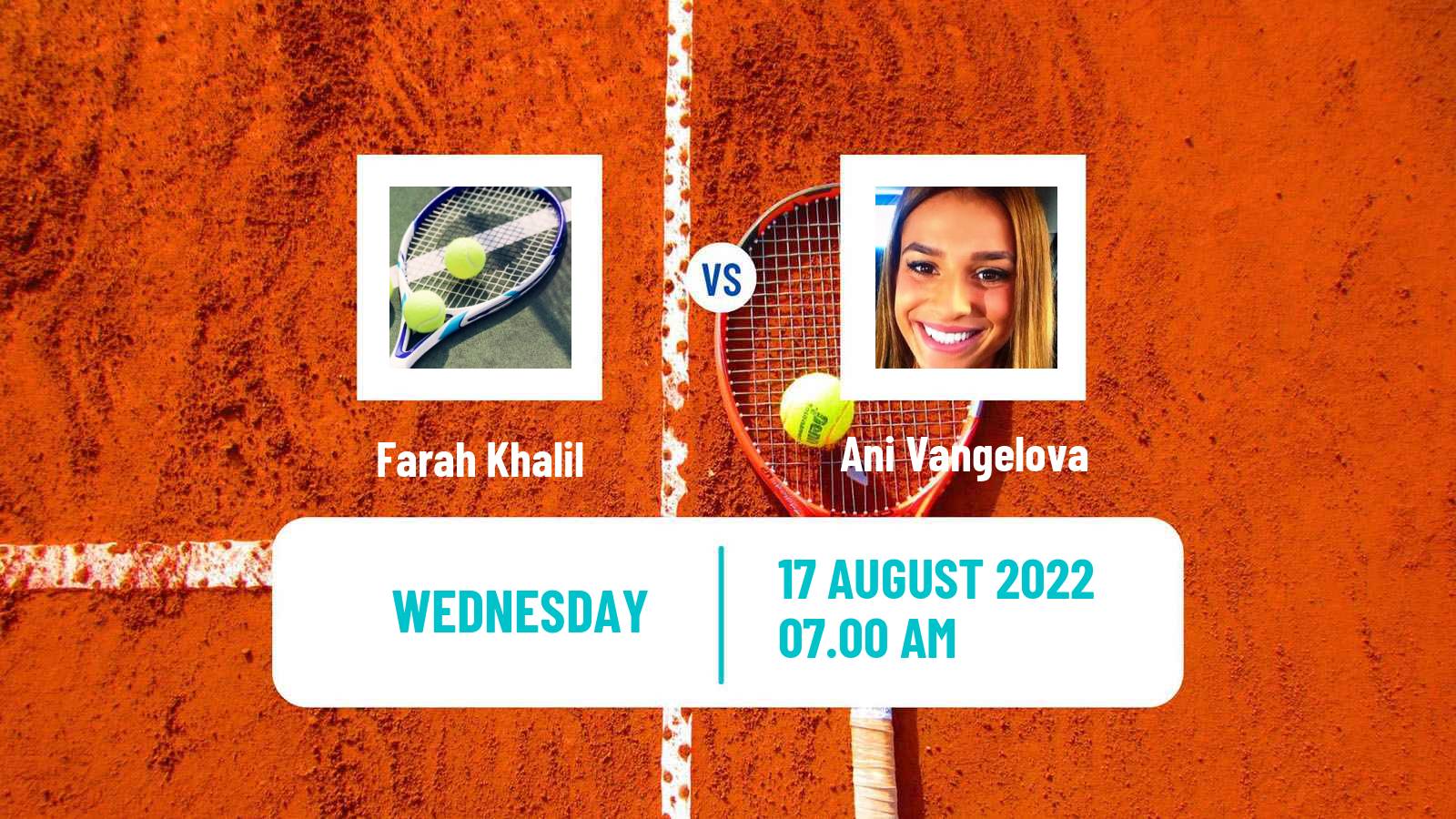 Tennis ITF Tournaments Farah Khalil - Ani Vangelova