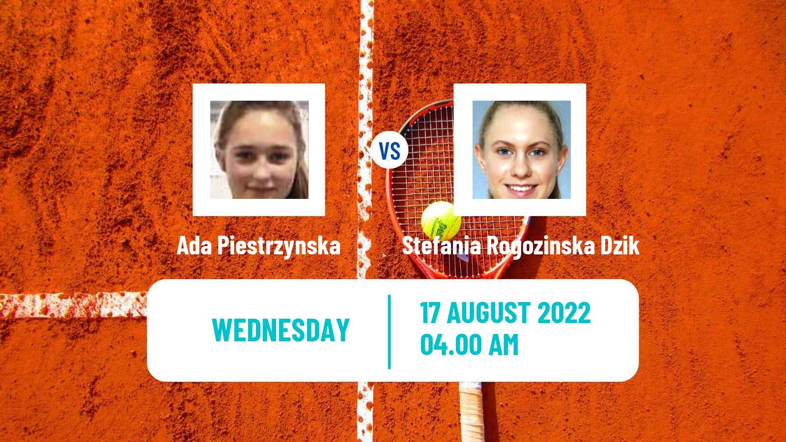 Tennis ITF Tournaments Ada Piestrzynska - Stefania Rogozinska Dzik