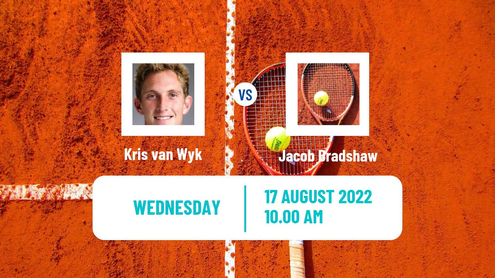 Tennis ITF Tournaments Kris van Wyk - Jacob Bradshaw