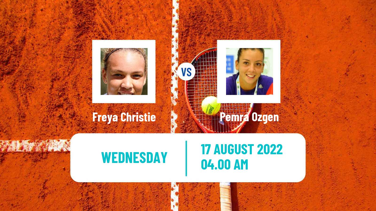 Tennis ITF Tournaments Freya Christie - Pemra Ozgen