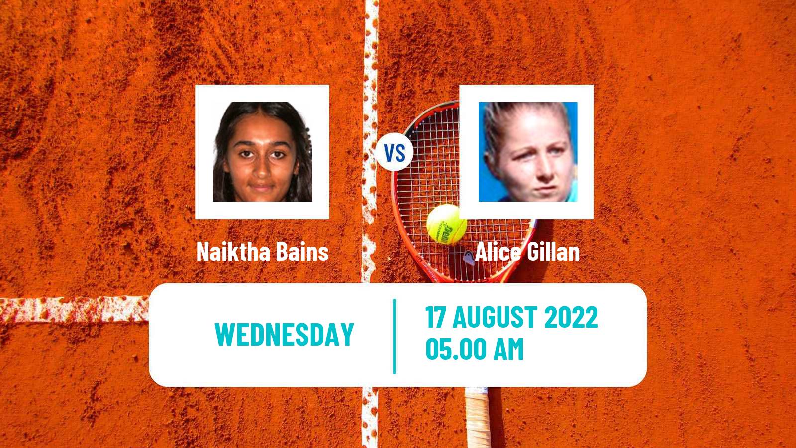 Tennis ITF Tournaments Naiktha Bains - Alice Gillan