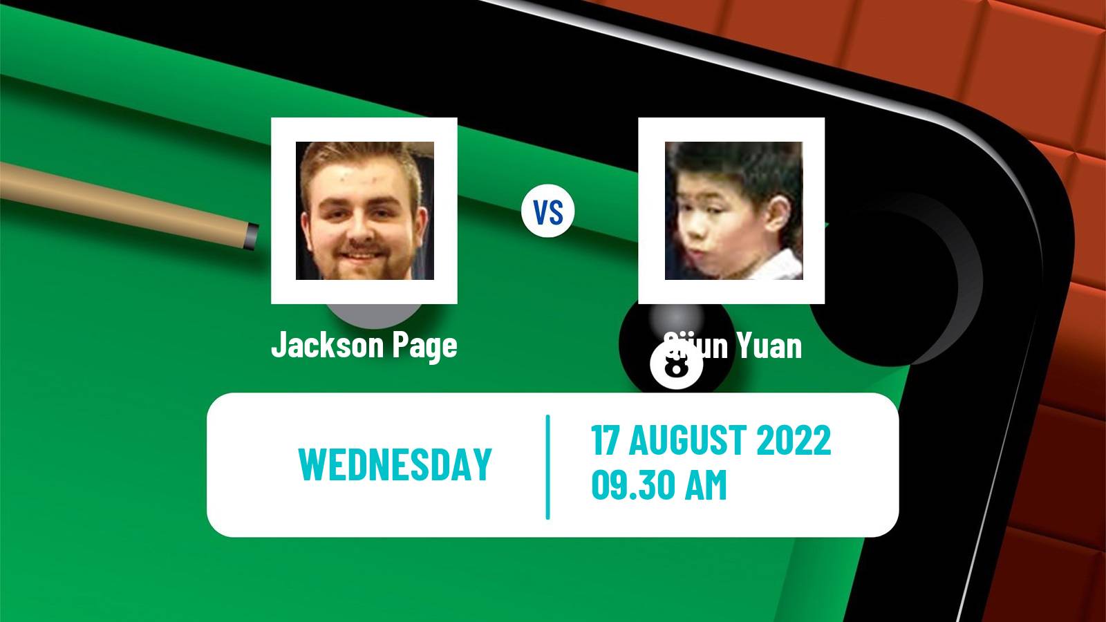 Snooker Snooker Jackson Page - Sijun Yuan