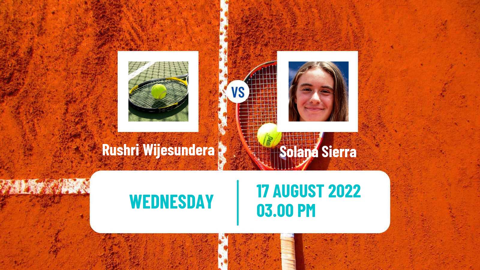 Tennis ITF Tournaments Rushri Wijesundera - Solana Sierra