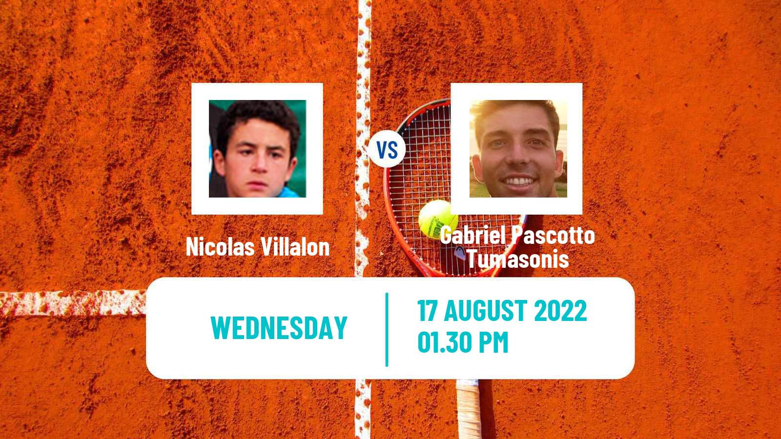 Tennis ITF Tournaments Nicolas Villalon - Gabriel Pascotto Tumasonis