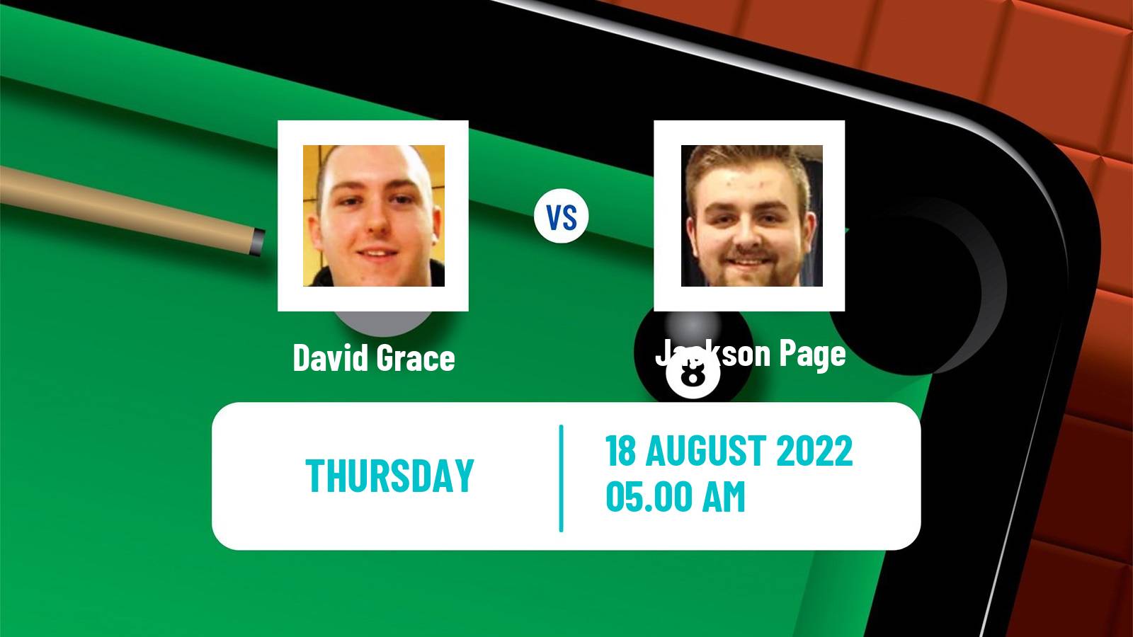 Snooker Snooker David Grace - Jackson Page