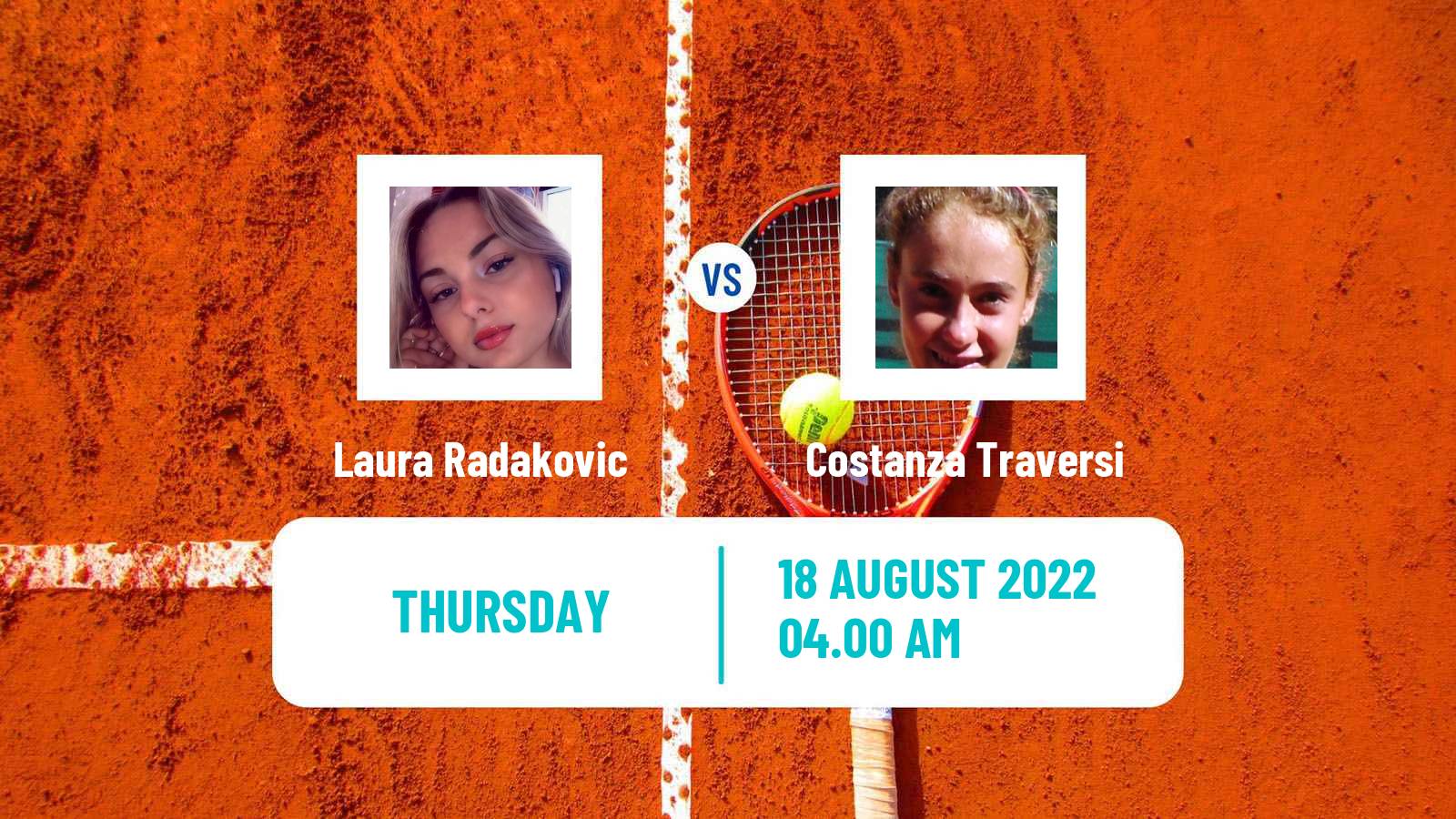 Tennis ITF Tournaments Laura Radakovic - Costanza Traversi