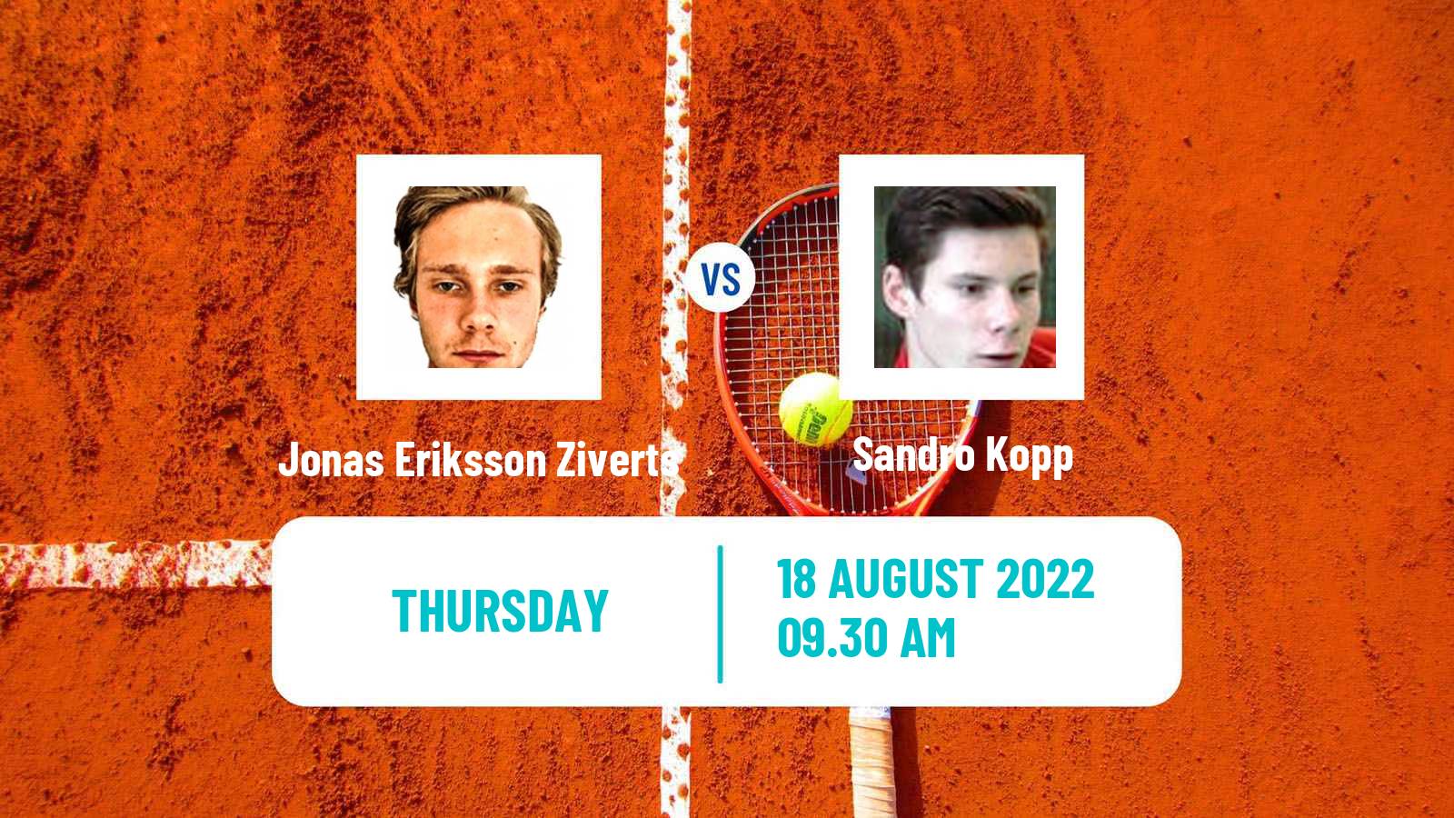 Tennis ITF Tournaments Jonas Eriksson Ziverts - Sandro Kopp